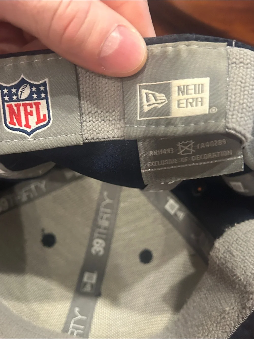 Dallas Cowboys New Era 39Thirty Navy Fitted Cap Silver 'D' Patch Small/Medium